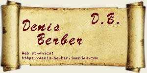 Denis Berber vizit kartica
